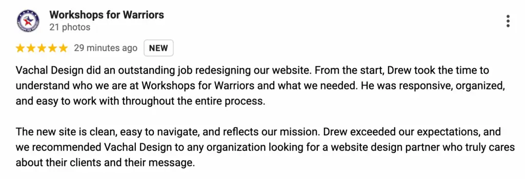 Workshops For Warriors Review
